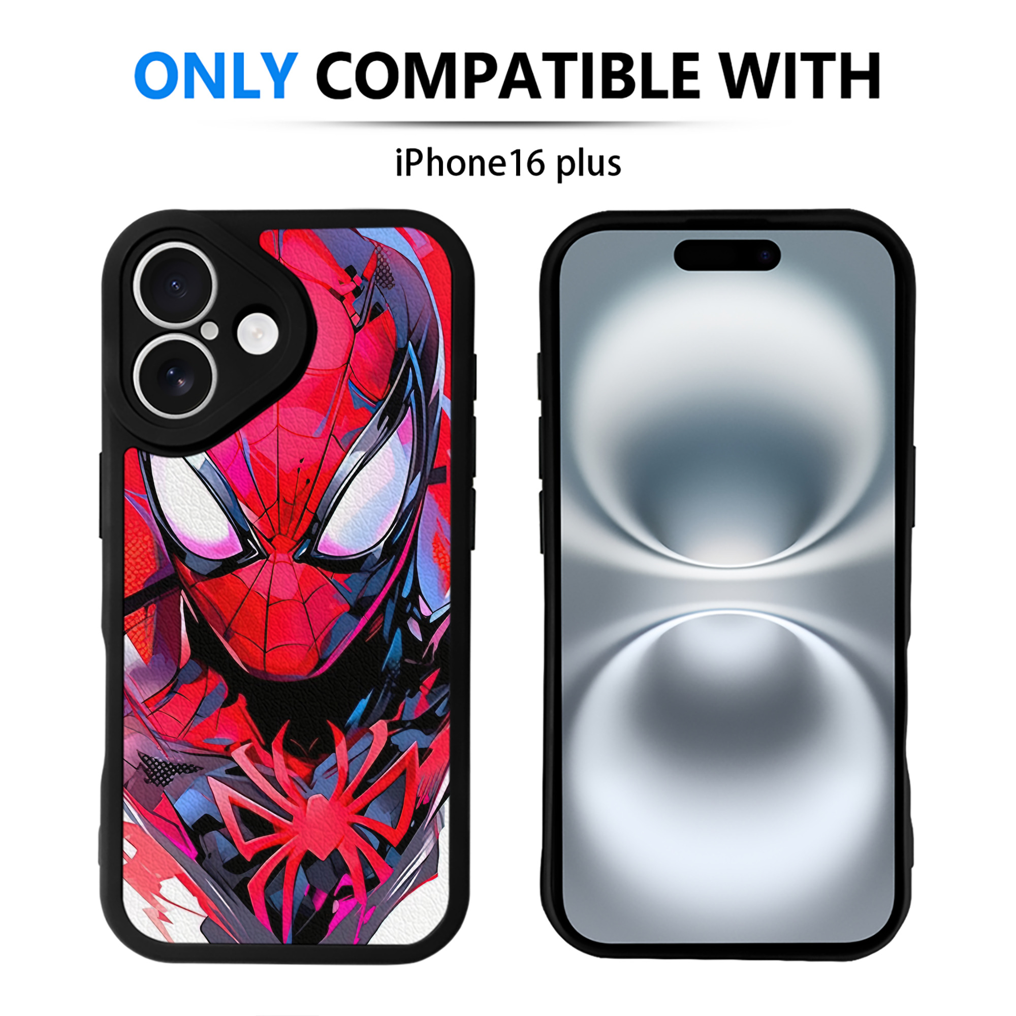 Spider Man スパイダーマン 【iPhone 16シリーズ対応】シリコンスマホケース（レザー調） 材質：シリコン